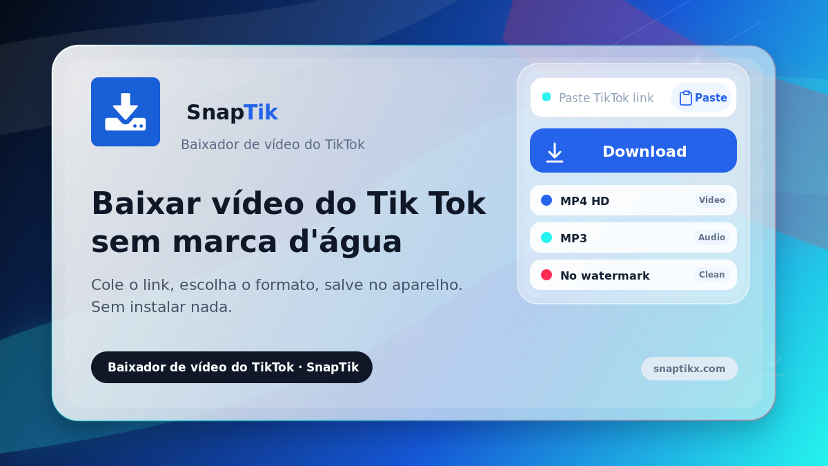 SnapTik - baixar vídeo do TikTok sem marca d'água