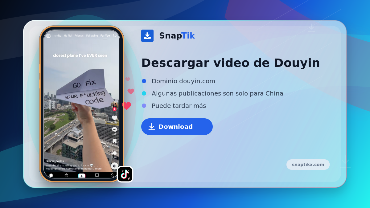 SnapTik - descargar video de Douyin