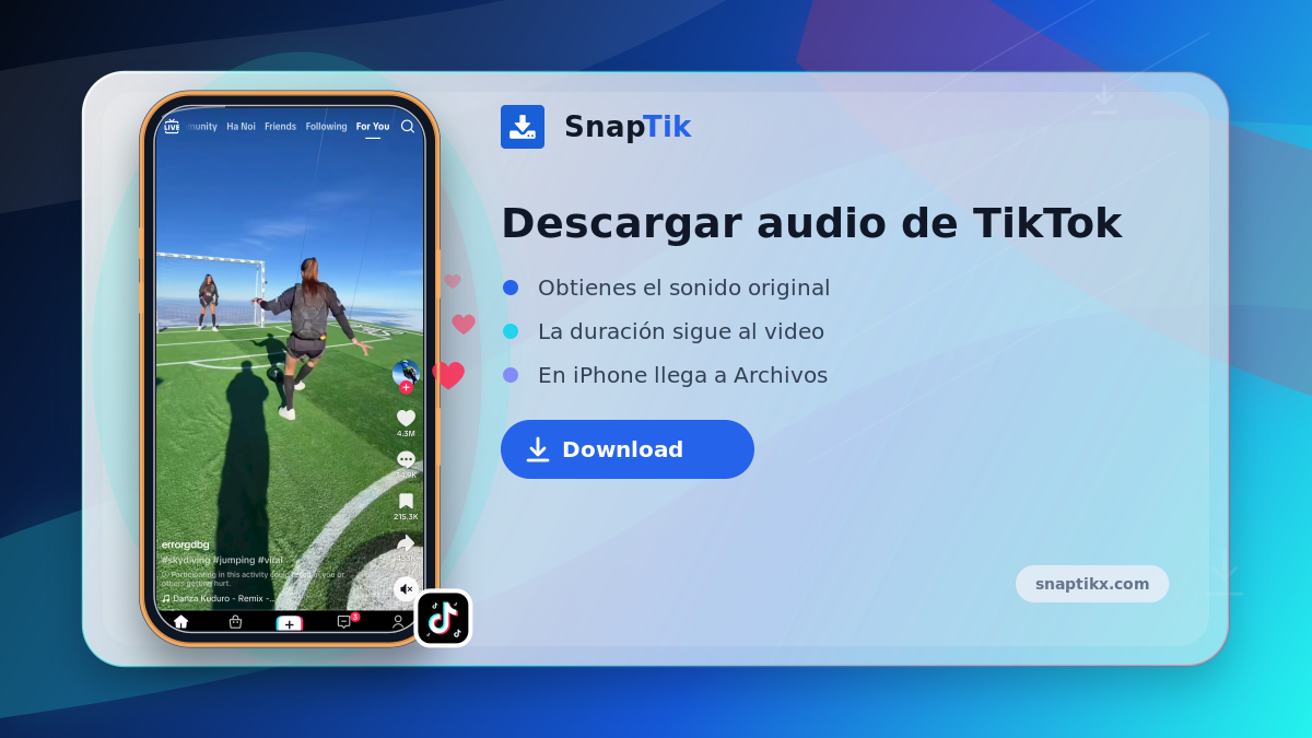 SnapTik - descargar audio de TikTok en MP3