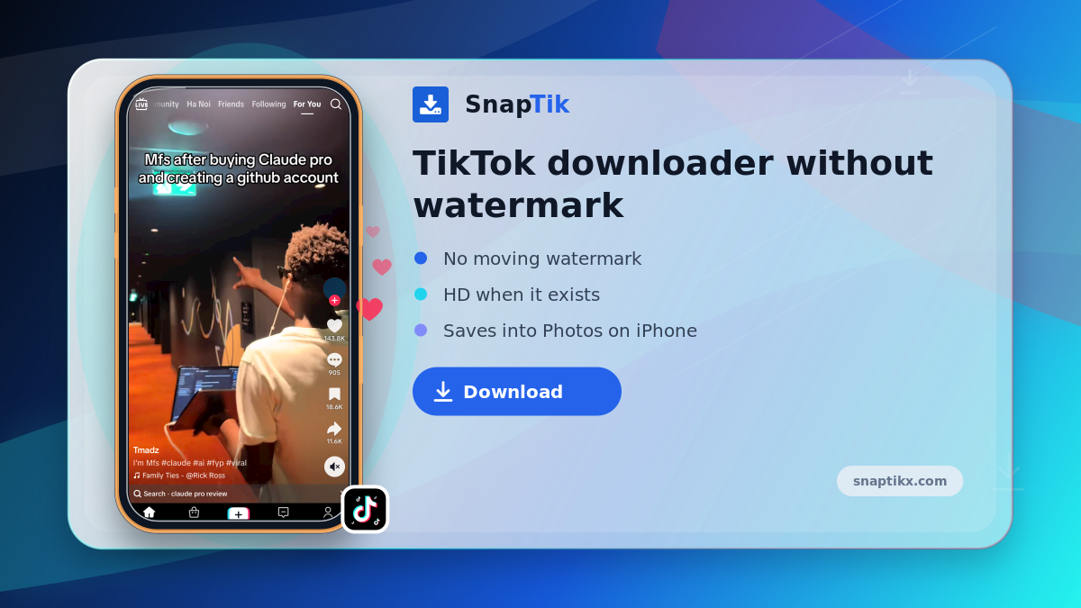 SnapTik - TikTok downloader without watermark