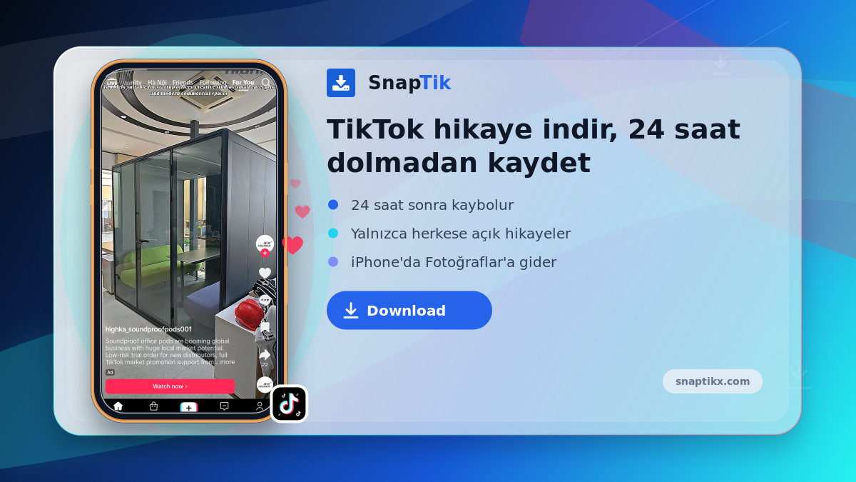 SnapTik - TikTok hikaye indirici